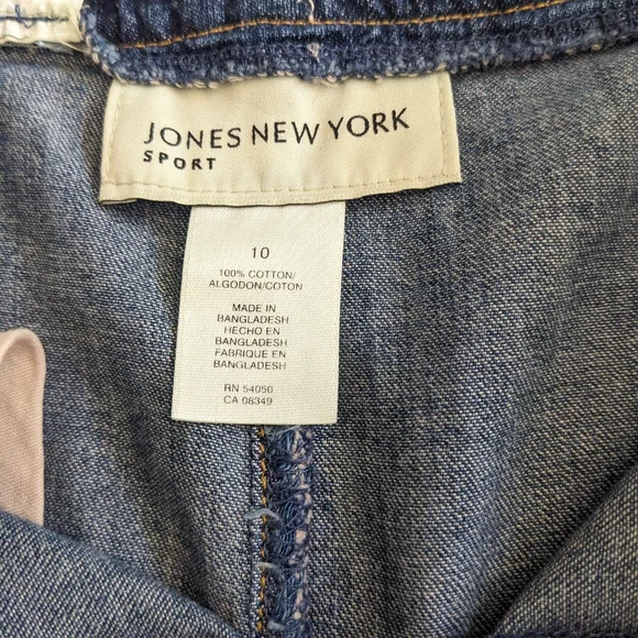 Jones New York Denim Skirt Paneled Fit Flare Boho sz 10 - Picture 6 of 7